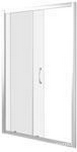 Душевое ограждение "" 1100 мм (для Г-образного или как дверь в нишу) проф.хром, прозрачн.стекло, БЕЗ поддона, БЕЗ боковой части ZZ Good Door LATTE ЛА00008