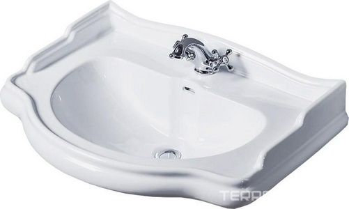 Раковина 730х530хh300мм, для установки на консоль, с 3 отв.д/смес., выбитыми вручную, с переливом, Caprigo ZZ Caprigo Trevi KR-7