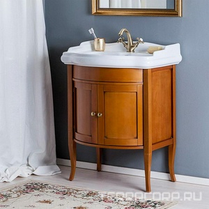 Раковина 730х530хh300мм, для установки на консоль, с 3 отв.д/смес., выбитыми вручную, с переливом, Caprigo ZZ Caprigo Trevi KR-7