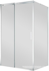 Душевое ограждение 1200x1000х1950мм, прямоуг., сдвижная дверь, боковая стенка, правая/левая, (стекло прозрачн.8мм, фурн.цв.хром), Acqua ZZ BelBagno ACQUA ACQUA-AH-1-120/100-C-Cr