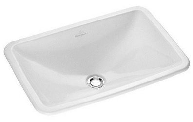 Раковина встраиваемая сверху 675х450хh170мм с переливом, без отв. для смес. (цв. 01 white alpin), Loop & Friends ZZ