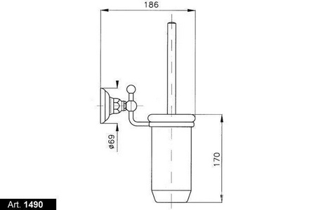 Ёрш настенный (цв.Tuscan brass темная бронза/керамика антик) ZZ Nicolazzi Teide 1490A TB 05