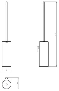 Ерш настенный (хром),  Pomd'or Metric 38.90.01.002