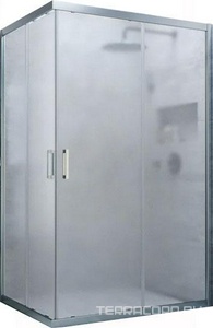 Душевое ограждение  NOVO, 120x100x200 см,  профиль матовый хром , стекло сатин, ZZ Vegas Glass ZA-F ZA-F NOVO h2000 120*100 07 10