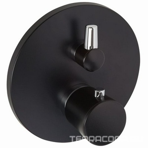 Однорычажный смеситель для душа, защищен от обратного тока воды, чёрный матовый/хром DN 15, ZZ Kludi Balance 528308775