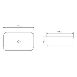 Раковина - чаша Aquanet Lake 1, 50x39.5x14.5 см, без отверстия под смеситель, без донного клапана, цв. белый, ZZ Aquanet Универсал 00211286
