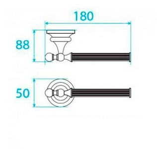Держатель туал.бумаги, открытый, (цв.хром),  ZZ Cezares Olimp OLIMP-TH04-01-M