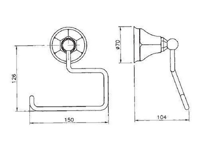 Держатель для туалетной бумаги, (цв. хром),  ZZ Nicolazzi Teide 1492 CR 05