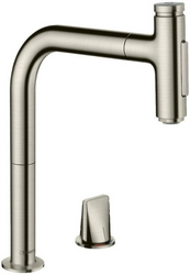 Смеситель Hansgrohe Metris Select 73818800 для кухонной мойки| 4x32x23