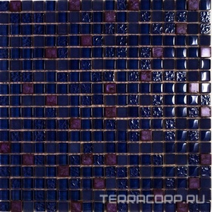 Мозаика Мастера Керамики Glass Мозаика SSZGS103  (чип 15x15) 30х30 Синий 