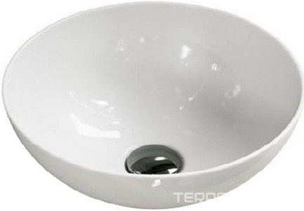 Раковина накладная на столешницу, круглая, 460х460хh150мм, без отв.д/смесит., без перелива,  ZZ Kerasan Ciotola 430301