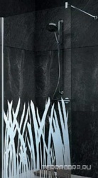 Боковая стенка, отдельно 1100хh2000мм, (проф. хром, стекл/проз. Anti-Plaque 6мм, стбил. кроншт., крепл в компл), 4-х угол.,Huppe Design ZZ