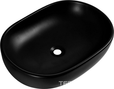 Раковина накладная на столешницу, круглая 600х420хh140мм, без отв.д/смесит., без перелива, (цв.черный матовый), BelBagno ZZ BelBagno Универсал BB1084-H301