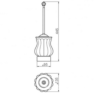 Ерш напольный, (цв.золото / керамика),  ZZ Migliore Olivia 17517