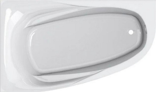 Ванна 1700x1000xh450мм, без панели, ножек, слива-перелива, литой мрамор цв.белый глянец., Селена Левая ZZ Астра-Форм селена Селена Левая