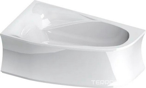 Ванна 1700x1000xh450мм, без панели, ножек, слива-перелива, литой мрамор цв.белый глянец., Селена Левая ZZ Астра-Форм селена Селена Левая