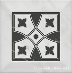 Декор Келуш 1 грань черно-белый XX|9,8х9,8