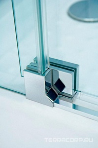 Дверь распаш. с неподв.сегмен,1000(1000-1100)хh1950мм, вход 675-775мм, в нишу (правая/левая),(проф.хром,ст.8мм прозр), ZZ Cezares Slider SLIDER-B-1-100/110-C-Cr