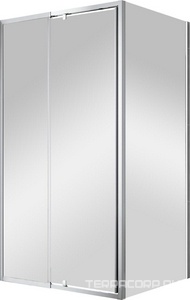 Душ.огражд.прямоуг.1100-1200х800хh1950мм, распаш.дверь с непод.сегм.вход 565мм и бок.стенкой, Правое/Левое, (ст.прозр.6мм, фурн.цв.хром),  Cezares Variante VARIANTE-AH-1-110/120-80-C-Cr