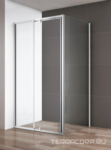 Душ.огражд.прямоуг.1100-1200х800хh1950мм, распаш.дверь с непод.сегм.вход 565мм и бок.стенкой, Правое/Левое, (ст.прозр.6мм, фурн.цв.хром),  Cezares Variante VARIANTE-AH-1-110/120-80-C-Cr