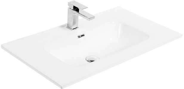 Раковина (ПРОДАЖА ТОЛЬКО С БАЗОЙ ПОД РАК.) 1010х460мм, с 1 отв.д/смесит., с переливом, (керамика, цв.белый), BelBagno BelBagno Универсал BB1000ETL