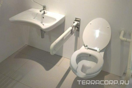 Поручень откидной, ахватный для инвалидов, настенный ZZ Creavit Универсал TB302