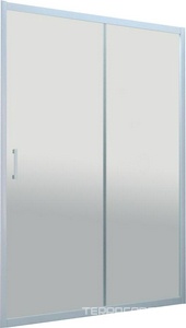 Дверь в нишу , 125x190 см, двухсекционная раздвижная, профиль белый, стекло прозрачное, ZZ Vegas Glass ZP ZP NOVO 125 01 01