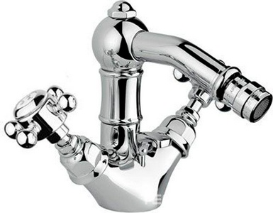 Смеситель для биде на 1 отв. с д/к (цв. хром/ ручки Half Dones), Nicolazzi ZZ Nicolazzi Tradizionale 1434 CR 70