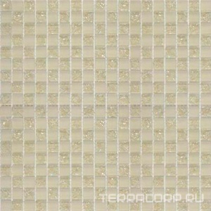 Мозаика Мастера Керамики Glass Мозаика  523 шахматка бежевый колотый - бежевый матовый ZZXX30х30 Бежевый 