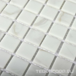 Мозаика Bonaparte Мозаика стеклянная Mia white (matt)  (23x23x4) 30x30 Белый 
