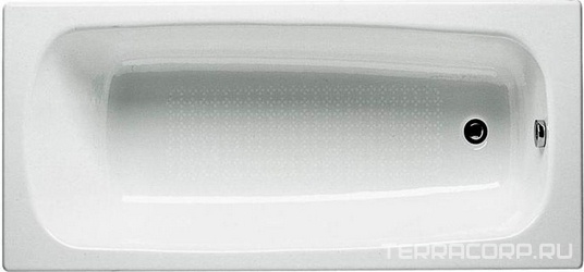 Ванна Континенталь 160*70 чугун, БЕЗ ножек, слива-перелива XX