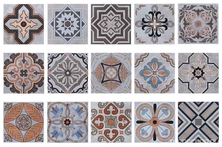 Керамическая плитка DeShun Ceramics Art Decor MIX DC36 20x20 Комбинированный, фото 4