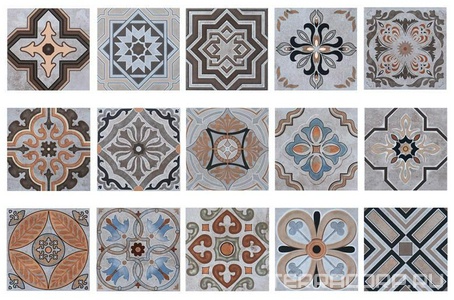 Керамическая плитка DeShun Ceramics Art Decor MIX  DC36 20x20 Комбинированный 