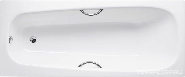 Ванна 170х75хh42(56)см,с шумоиз,(БЕЗ ручек арт.B080-901cr,без ножек арт.B23-1500),(цв.белый с антислип,с Glaze Plus),(д/станд.сл-перел.),Bette Form KL Bette Bette Form Safe 3710-000 2GR,AD, PLUS, AR