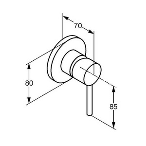 Cмеситель  наружная часть для душа для скрытого монтажа, цвет черный ZZ Kludi BOZZ 389253976