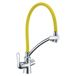 Смеситель Lemark Comfort LM3070C-Yellow для кухонной мойки| 15x45x27