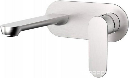 Смеситель для раковины, встраиваемый в стену, излив 188мм, (цв.сатин),  ZZ Cezares Stylus STYLUS-BLI1-IN-W0