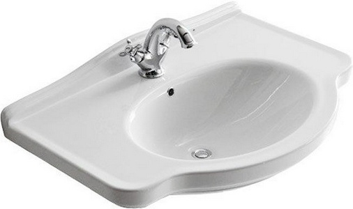 Раковина 75х52хh24см, с 3 отв.д/смесителя, (крепёж в копл.),  ZZ Galassia Ethos 8433