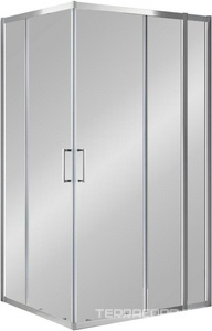 Душевой уголок 1100х900хh1950мм, прямоугольный, правый/левый, (стекло прозр.Idrorepellente 6мм, фурн.цв.браш.золото),  ZZ Cezares Molveno MOLVENO-AH-21-90+20-C-BORO-IV