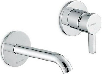 задвоение    Смеситель для раковины LINEA однорычажный настенный, хром глянец, XX