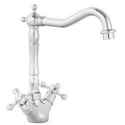 Смеситель д/раковины излив "змейка", хром ZZ