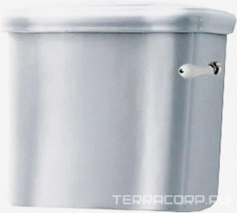 Бачок унитаза "Моноблок", для управл. боковой ручкой смыва, (РУЧКА УСТАНАВЛ.ТОЛЬКО СПРАВА), без механ.смыва арт.7569 хх,подвод воды снизу справа, Kerasan Retro 1071 01