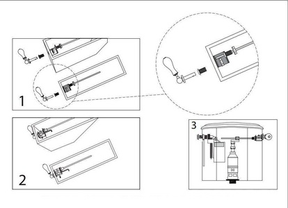 Бачок унитаза "Моноблок", для управл. боковой ручкой смыва, (РУЧКА УСТАНАВЛ.ТОЛЬКО СПРАВА), без механ.смыва арт.7569 хх,подвод воды снизу справа, Kerasan Retro 1071 01
