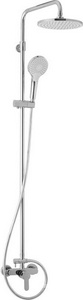 Душевая система AZARIO TEVIS (AZ-15780161), со смесителем для душа, БЕЗ излива, душ лейка, шланг, верхний душ в компл.,ZZ Azario Tevis AZ-15780161