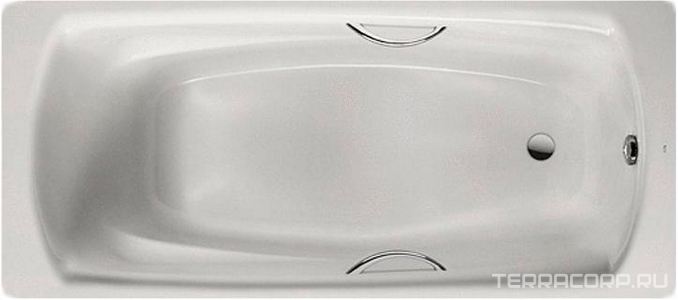 Ванна стальная Свинг 170*75, с отверстиями под ручки, БЕЗ ручек, БЕЗ ножек ZZ Roca Swing 2201E0000 / 2201.E.000.0