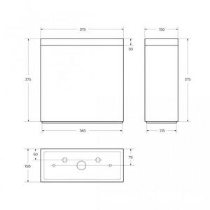 Бачок для напольного унитаза, (механизм смыва, кнопка цв.хром в компл.),  ZZ BelBagno Energia BB8134T