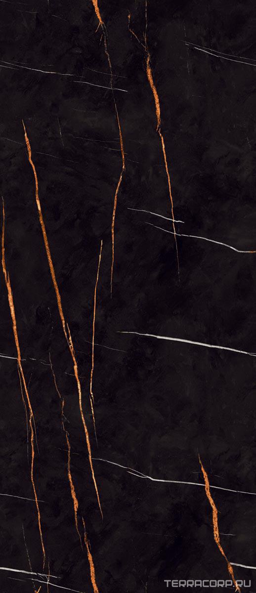Керамогранит Gardenia Orchidea La Marmoteca Sahara Noir Lux 120x280 Черный, фото 7