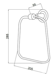 Держатель для полотенца Murano Cristal, подвесной, кольцо, крепеж в комплекте, цв. золото, ZZ Boheme Универсал 10905-CRST-G