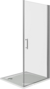 Дверь для душа распашная MOKKA DR-80-C-WE, 800хh1850 мм, стекло прозрач 5 мм. профиль хром Good Door Mokka МК00011