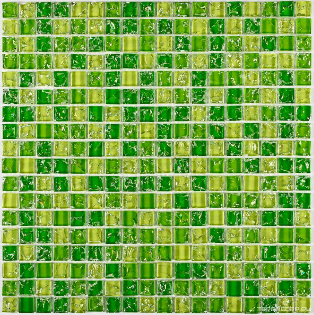 Мозаика Bonaparte Мозаика стеклянная Strike Green (15x15x8) 30x30 Комбинированный, фото 3